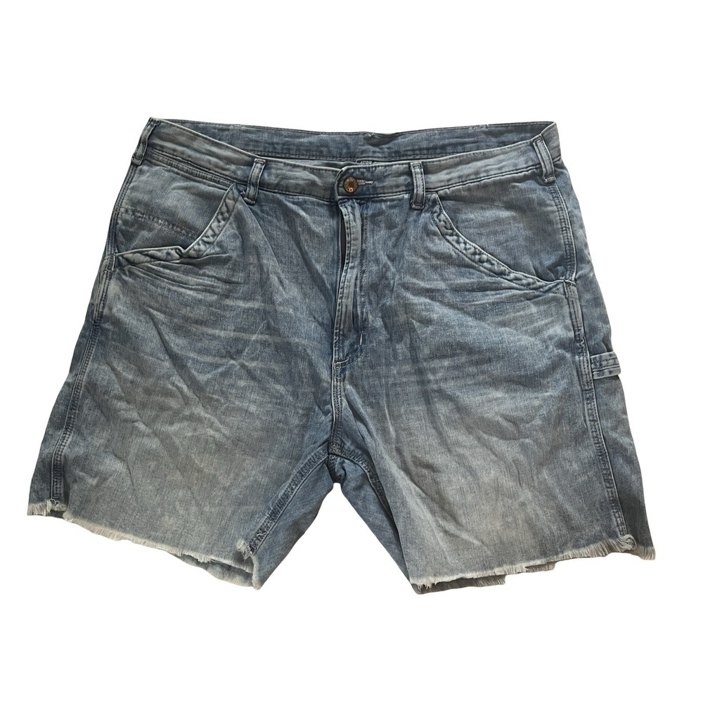 Polo Ralph Lauren Men's Size 36 Denim Jeans Light Wash Cutoff Rough Hem Jorts